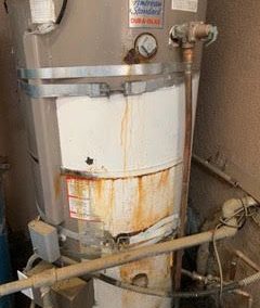 Old Water Heater in Disrepair